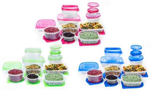 Nesting Plastic Storage Container Set (34-Piece)